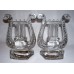FOSTORIA ~ Nice Pair of Vintage Solid Glass-Crystal "LYRE/HARP" BOOKENDS (#2601)   273396942400